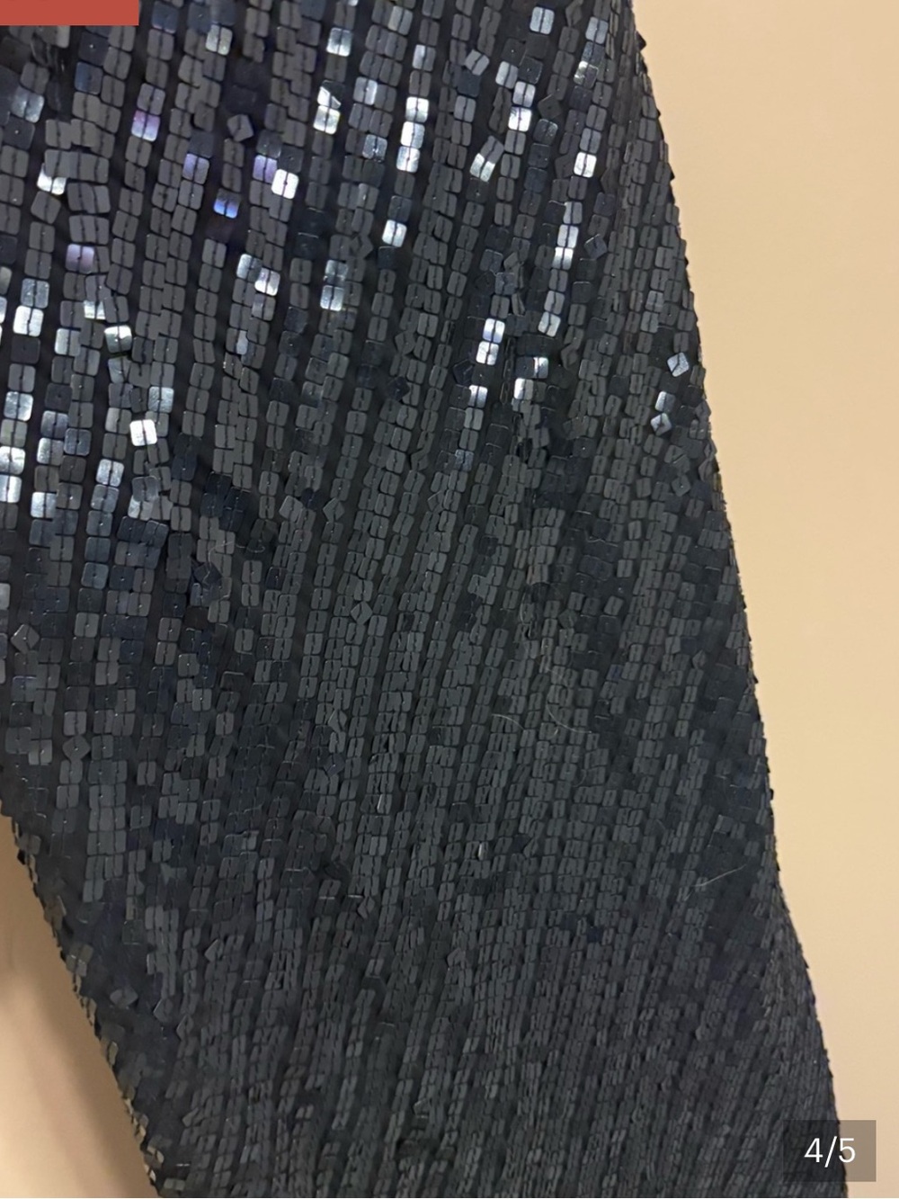 VTG Caché,Black Sequin Boat Neck Lace Up Back Evening Gown Formal Dress Size 8 - Picture 7 of 8
